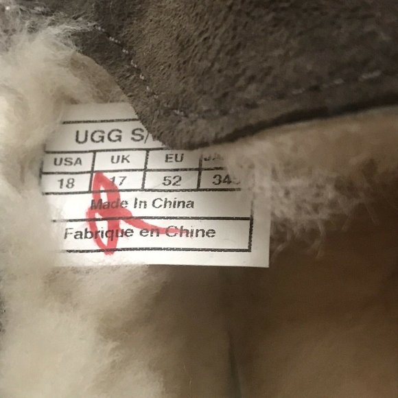 UGG Australia Ascot Brown Suede Slippers Sheep Sherling Fur Lining NWOB